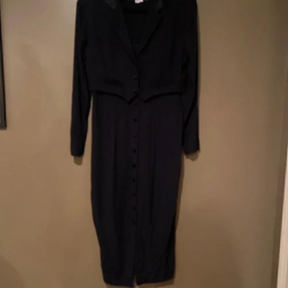 Karen Alexander Vintage Tuxedo Dress Size 8 Made in The USA  Stripe